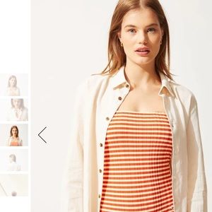 Medium solid and striped button down shirt
